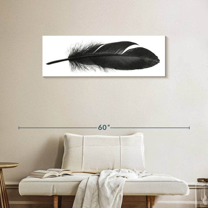 Plume foncée, H 14 po x l 42 po x P 1,25 po