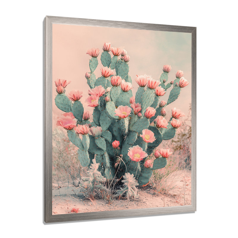 Marsheela - Floral Canvas Wall Art, H 32 po x l 16 po, Avec cadre, Argent argent