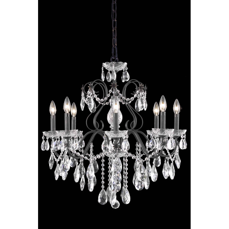 Lustre classique / traditionnel à 6 lumières de style bougie Dagmar, Coupe royale