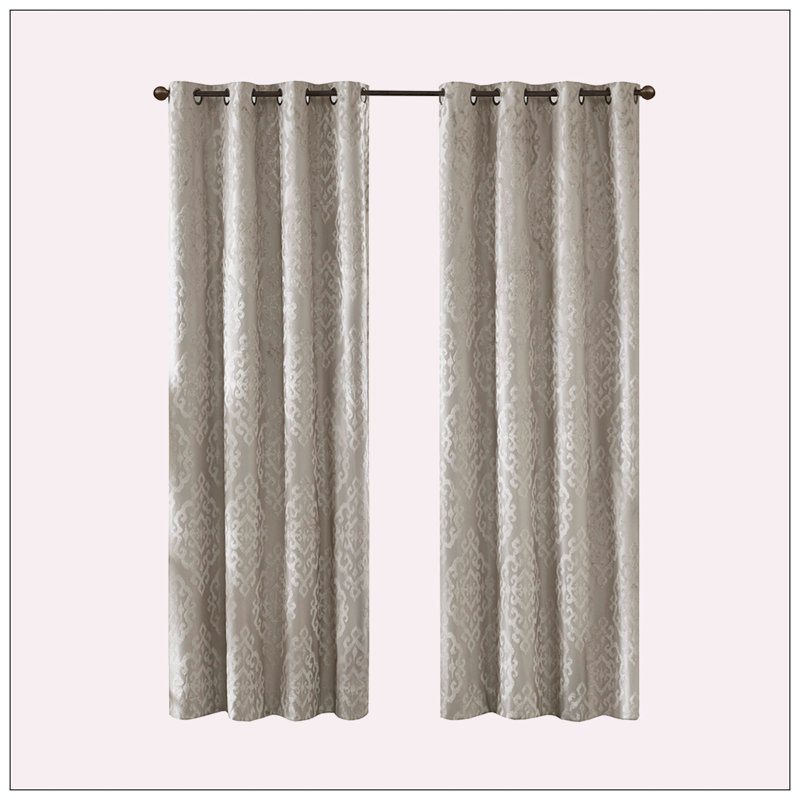 Cullie Blackout Single Curtain Panel, Silver, 50" W x 95" L