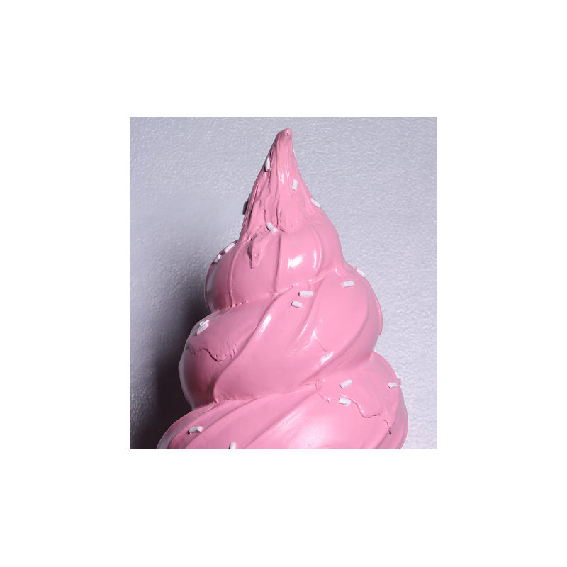 Shaelynn Hanging Dipped Ice Cream Twist Statue, Pink/Tan