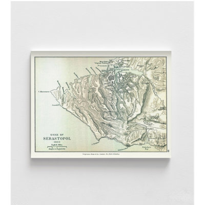 Siege Of Sevastopol 1854 Russia - Gardiner 1902, Antique Russian Map, Detailed Map Of Russian, Geography Historical Classroom Decor