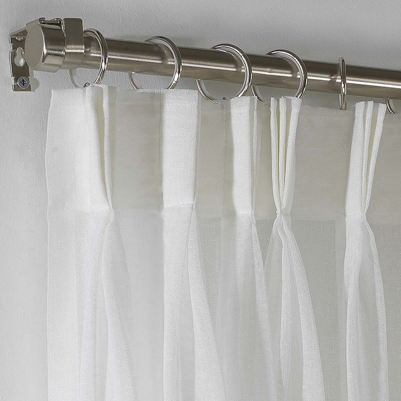 Sheer Single Curtain Panel, Cream, 245cm Width x 500cm Drop
