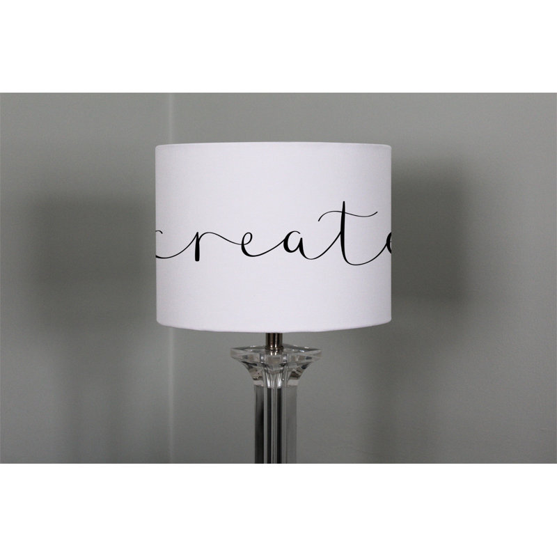 22cm H Canvas Drum Pendant Shade ( Clip On )