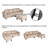 Modern Square Arm Sofa with Ottoman