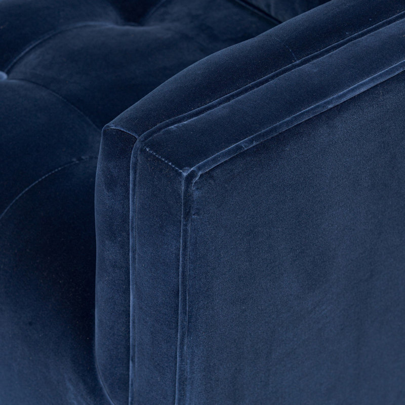 Kiera Swivel Chair-Amici Tobacco, Surrey Midnight Velvet, Weathered Sepia