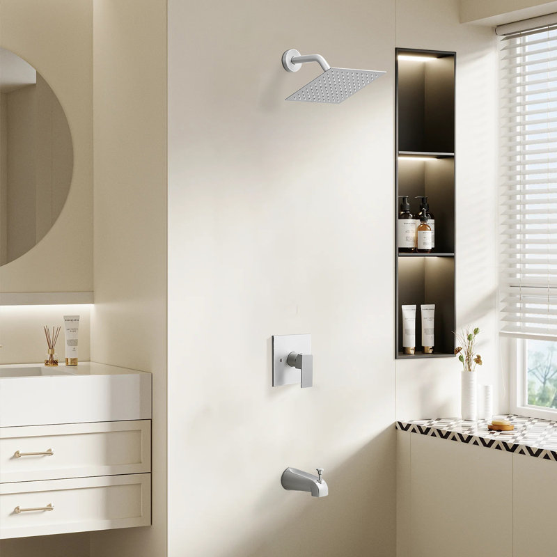 Shower Head Systems Wall Mounted Shower, Brushed Nickel