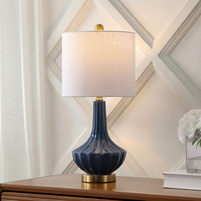 Borrego 21.5" Contemporary Traditional Ceramic/Metal Gourd LED Table Lamp