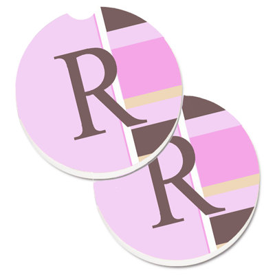 Sous-verre voiture monogramme initial