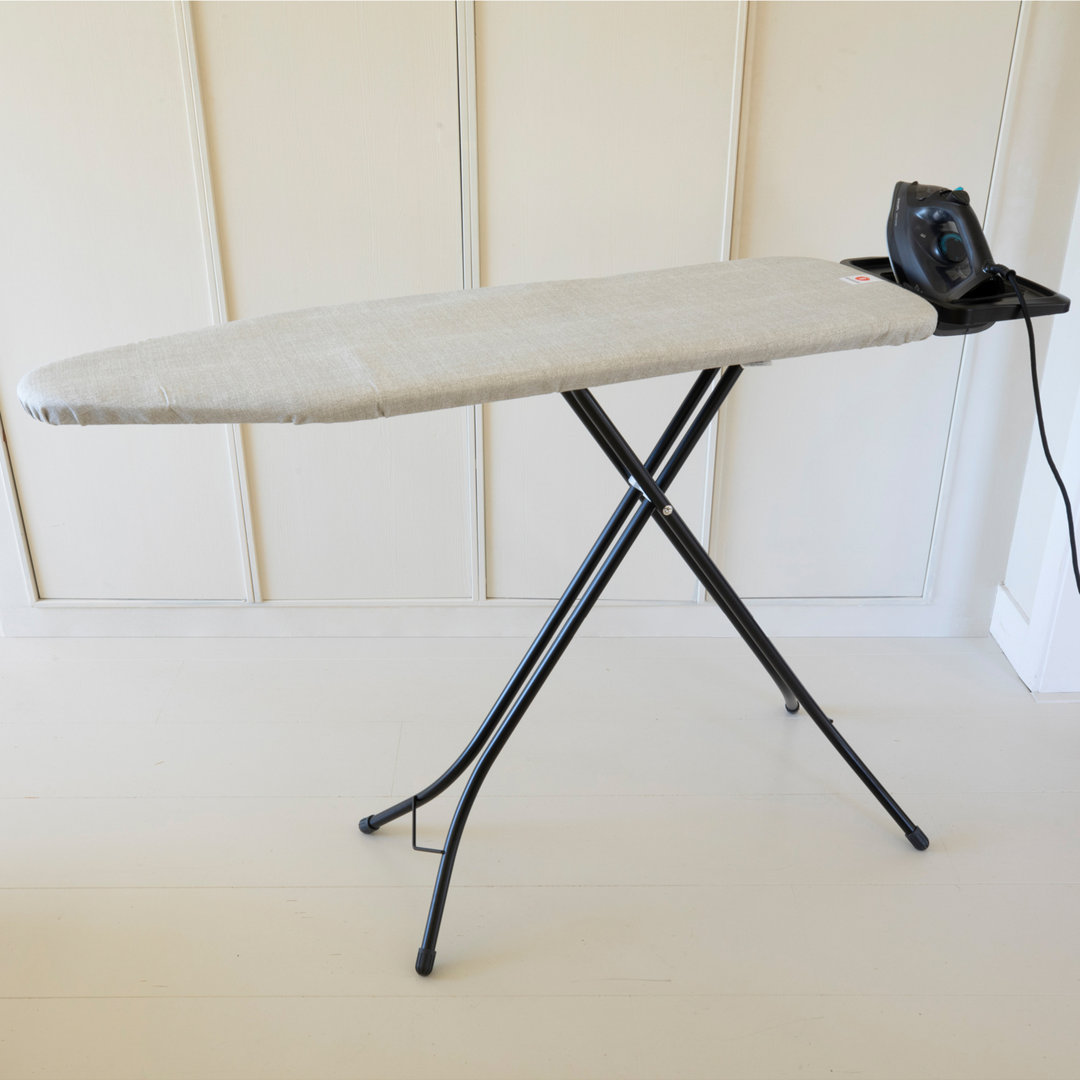 Brabantia Ironing Board B - Denim Grey - 124x38cm - Adjustable Height - Steam Iron Rest - Image 3