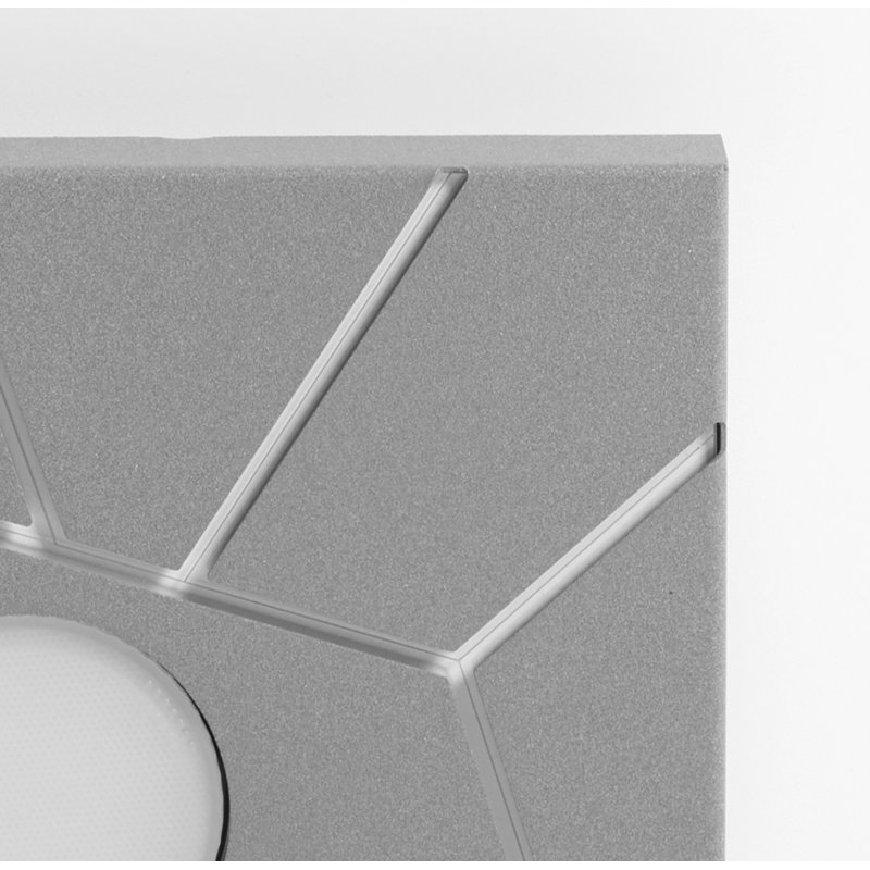 Street System Flush Mounted Sconce, Grey