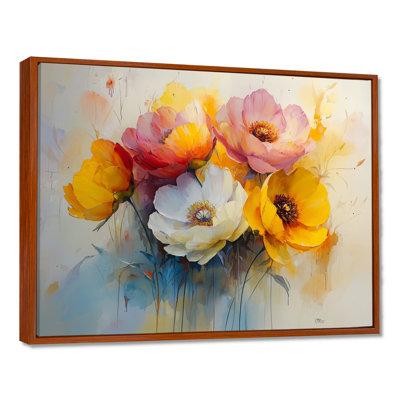 Été, pivoines, jardin vibrant I - pivoines, art mural