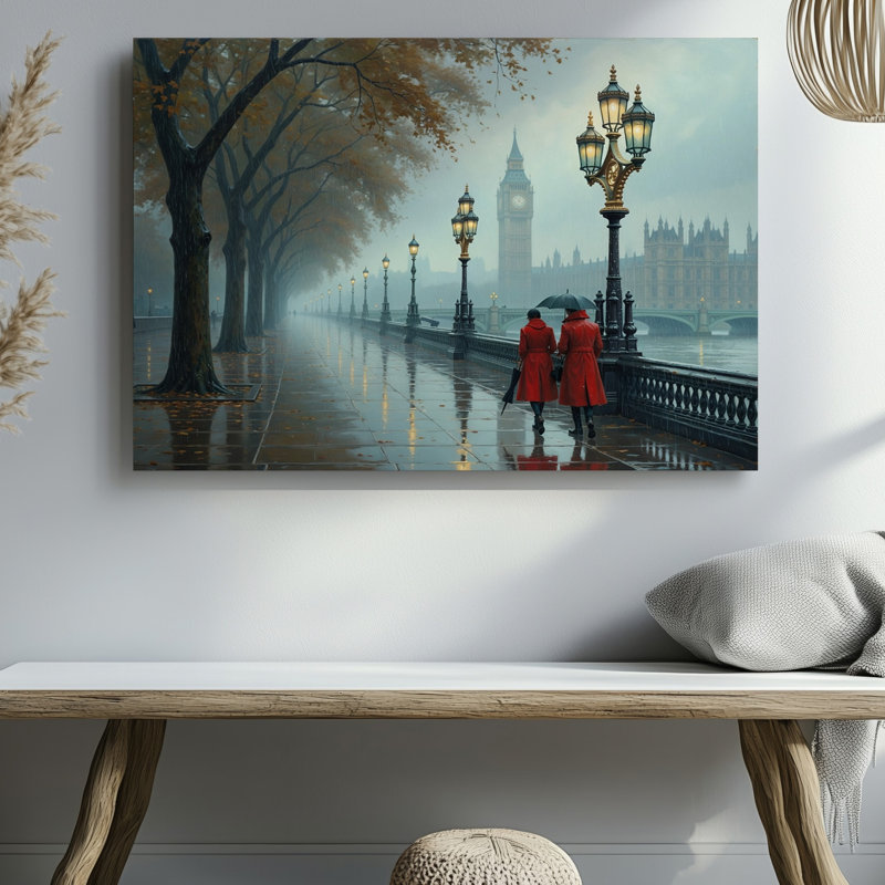Reproduction d'art sur toile London Rainy Day, 18 x 24 in