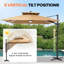 Parasol en porte-à-faux à lumière solaire 141 '× 104' avec base lestée 141-222388715