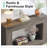 47” Farmhouse Console Table with Storage – Narrow Rustic Entryway Table with Open Shelf, Industrial Accent Sofa Table for Hallway, Living Room