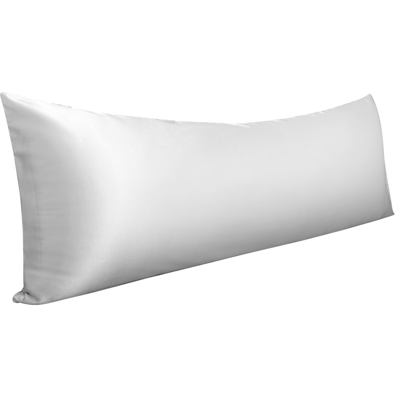 1 taie d'oreiller pour le corps, taies d'oreiller luxueuses en satin avec fermeture à enveloppe - NTBAY, Argent