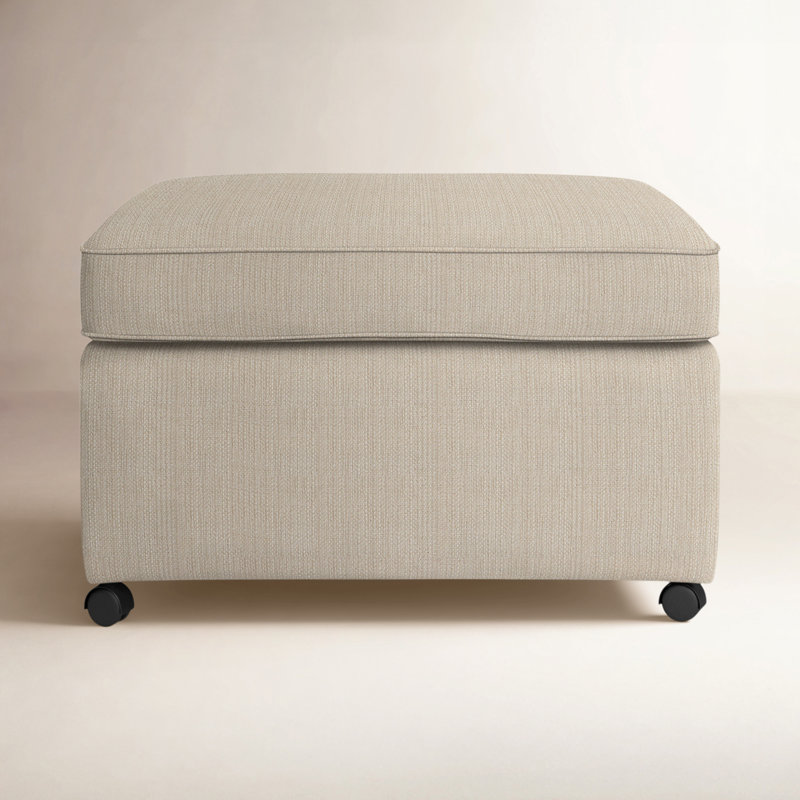 Rika Upholstered Ottoman, Beat Sand Performance