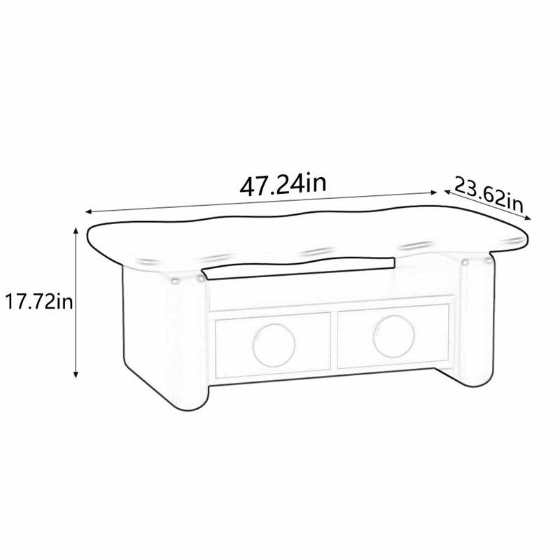 Multi-functional creative design simple tea table, Black, Black