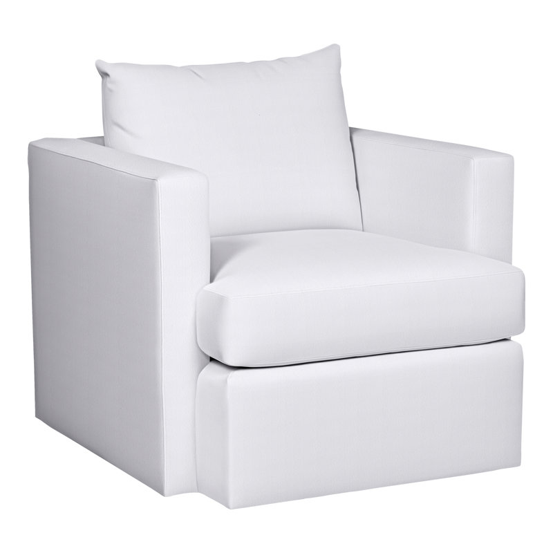 American Bungalow 33.5" Emory Chair, Navada Snow Polyester