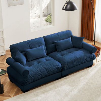  Comfort Modular Sectional Sofa, Deep Seating With Bolstered Armrests, Convertible L-Shaped Couch For Living Room