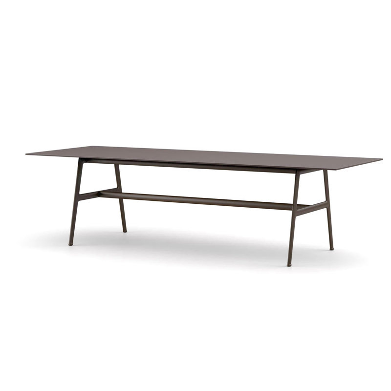 Seax Outdoor Dining Table, 39.25" W x 110.25" L, Talc