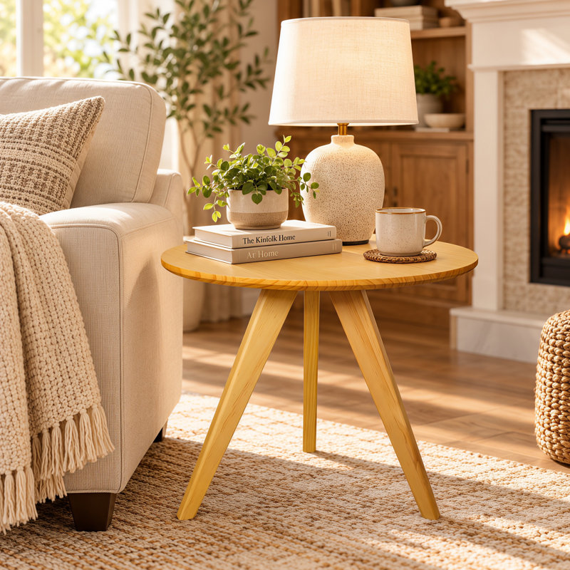 Table d'appoint Modern Modern, Marron clair