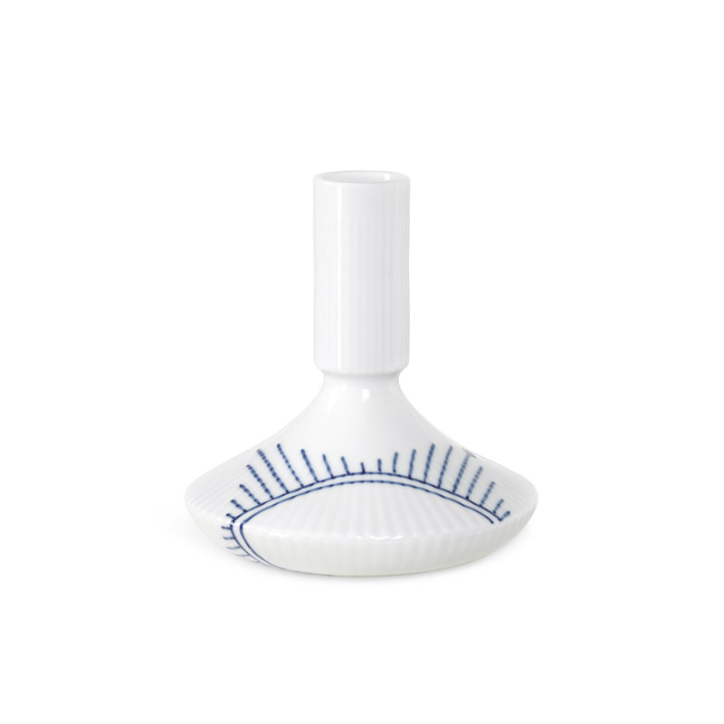 Blue Fluted Mega 4.72" Porcelain Tabletop Candlestick
