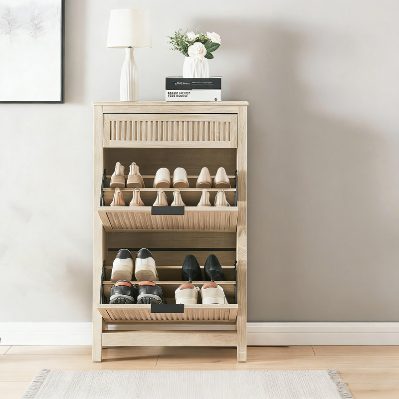 Meuble à chaussures Slim, Chêne