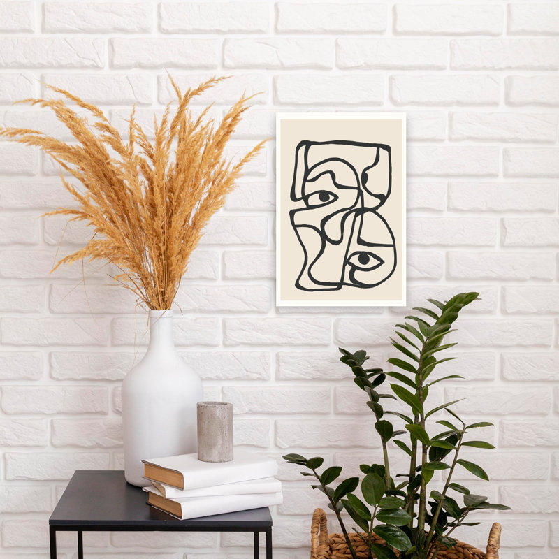 Abstrait, art abstrait mural minimaliste contemporain, H 18 po x l 12 po