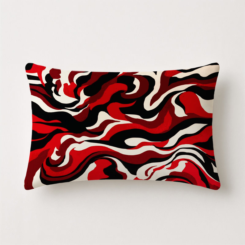 Ruby Drift Indoor And Outdoor Pillow, Rectangle 25"H x 18"W