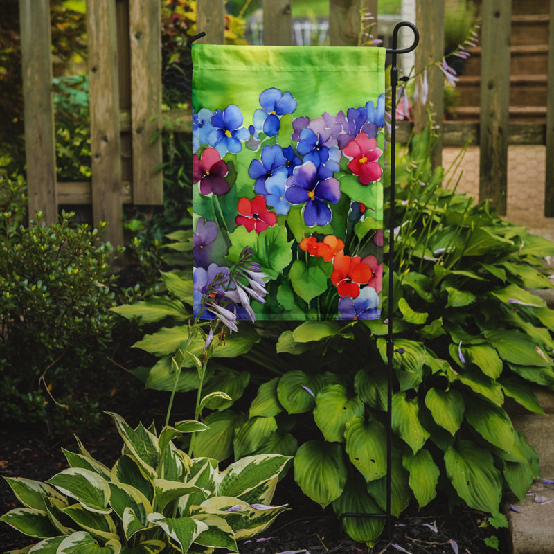 Drapeau de jardin double en polyester H 15,5 po x l 11,25 po