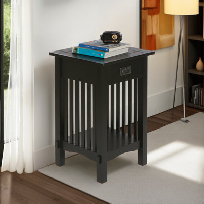  Table de bout en bois massif avec rangement