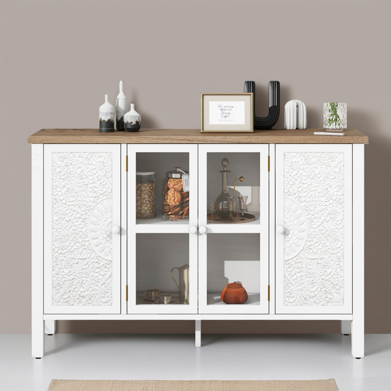 Buffet 47 po, Naturel / Blanc
