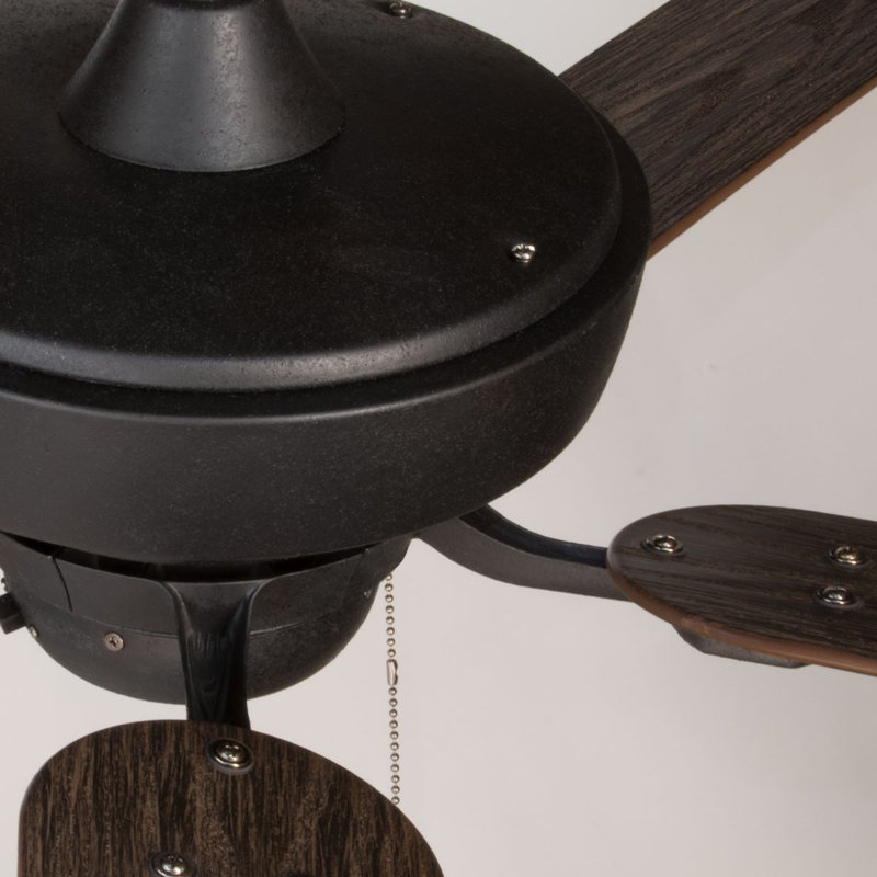 Lakehurst 60'' Ceiling Fan, Black with Forged Black Blades