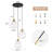 3‑Light Hammered Glass Pendant – Adjustable Height
