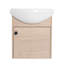 Petit meuble-lavabo de 18 po avec lavabo en céramique, fixation murale