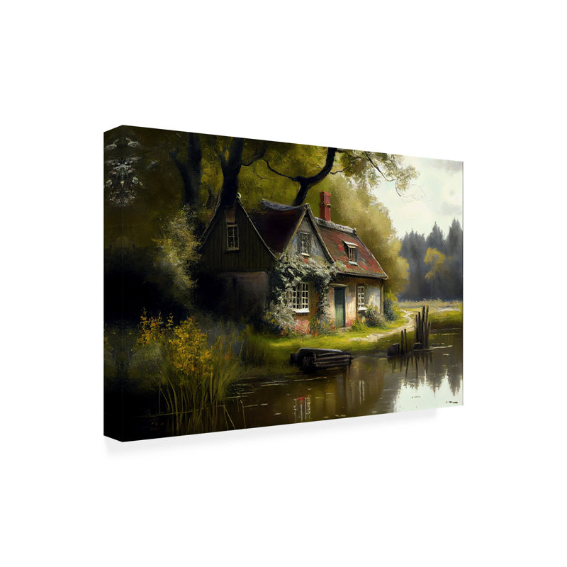 Art sur toile Sasha Cabin VI, H 12 po x l 19 po x P 2 po