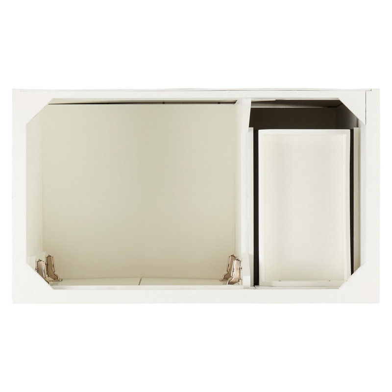 Quen 36" White Solid Wood Freestanding Single Basin Vanity Cabinet