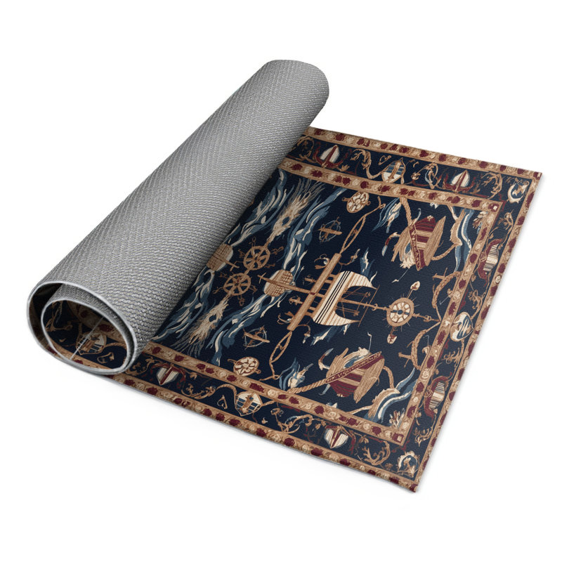 Persian Gray Indoor and Outdoor Area Rug, Rectangle 3' x 5'