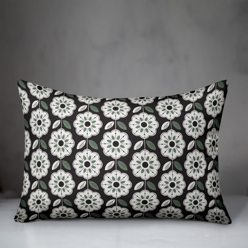  Mod Outdoor Rectangular Pillow Cover & Insert, Black