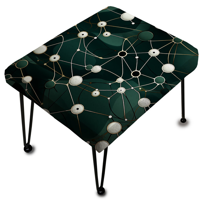 Vert Poupart Techno Tangles - Repose-pieds rectangulaire en marbre
