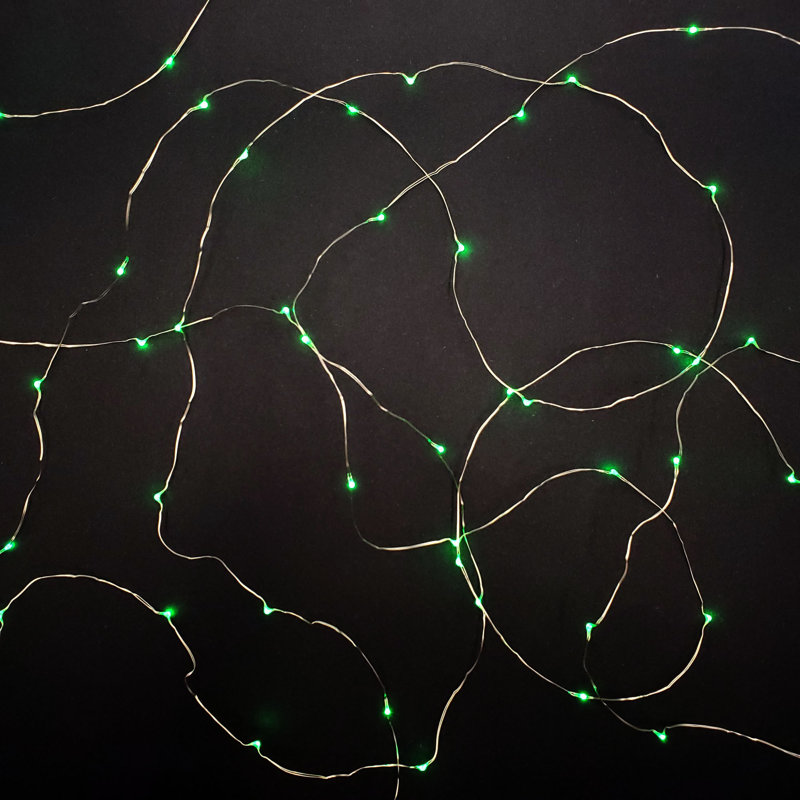 Kennemer Battery Operated LED Fairy String Lights with Timer, Green