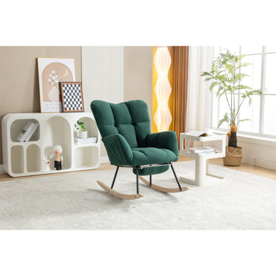 Chaise berçante avec repose-pieds réglable, adaptée à tous les âges