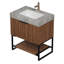 Lavabo encastré en céramique gris clair et encastré de 30 po, sans armoire, sans robinet ni drain, convient aux meubles-lavabos FRIGGA, TILLEY, YOLAN, etc.