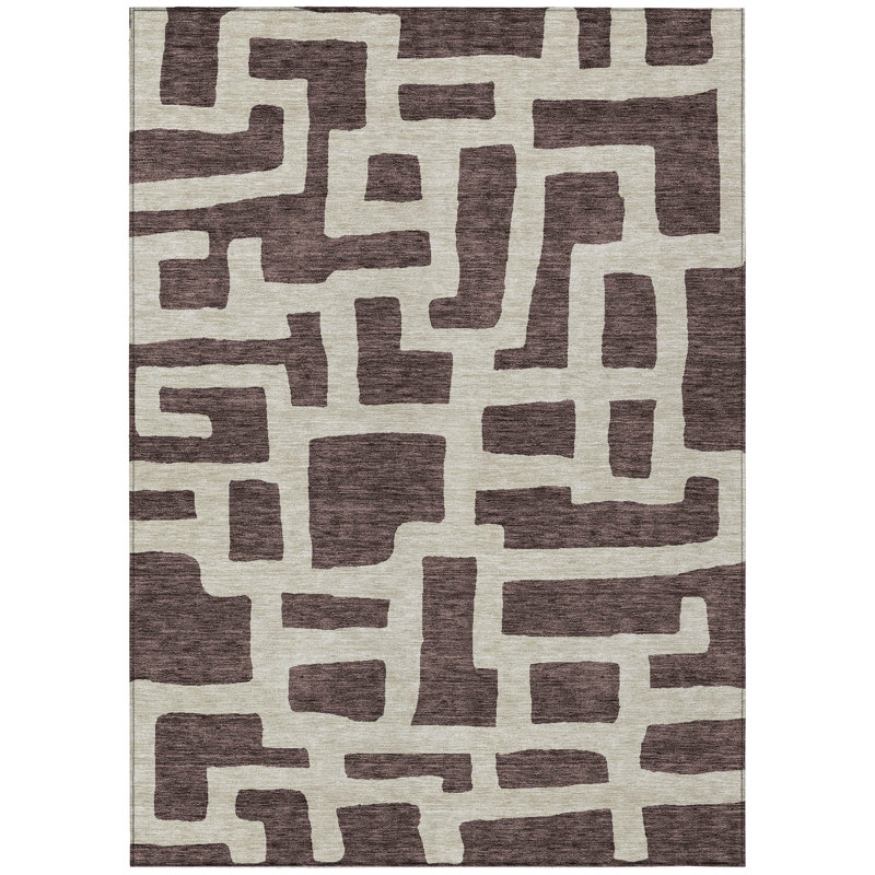 Chaily Abstract Indoor / Outdoor Rug, Rectangle 3' x 5'