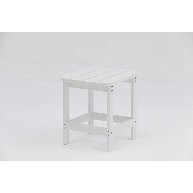 Table d'appoint d'extérieur Bostwick, Blanc