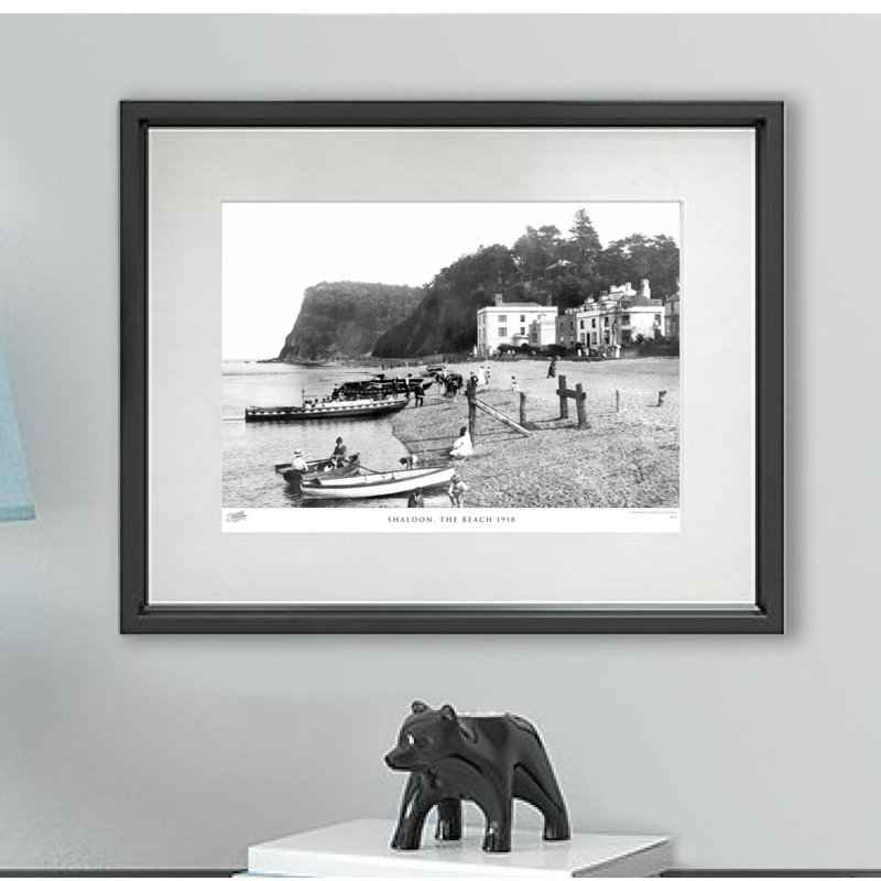 Shaldon, The Beach 1918 by Francis Frith - Single Picture Frame Print, 28cm H x 36cm W x 2.3cm D