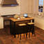 Grand îlot de cuisine avec rangement, ensemble de table de salle à manger avec prise de courant et lumières DEL, table basse de 47,2 po