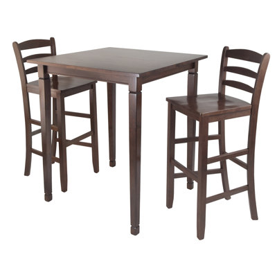 Ahner 2 - Person Solid Wood Solid Wood Top Four Leg Dining Set