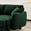 Canapé de style moderne pour l'intérieur, canapé 4 places en tissu Boucle avec accoudoirs distinctifs en forme de coquillage et pieds cylindriques, idéal pour divers espaces de vie et rassemblements confortables